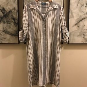 Black and white shirt dress